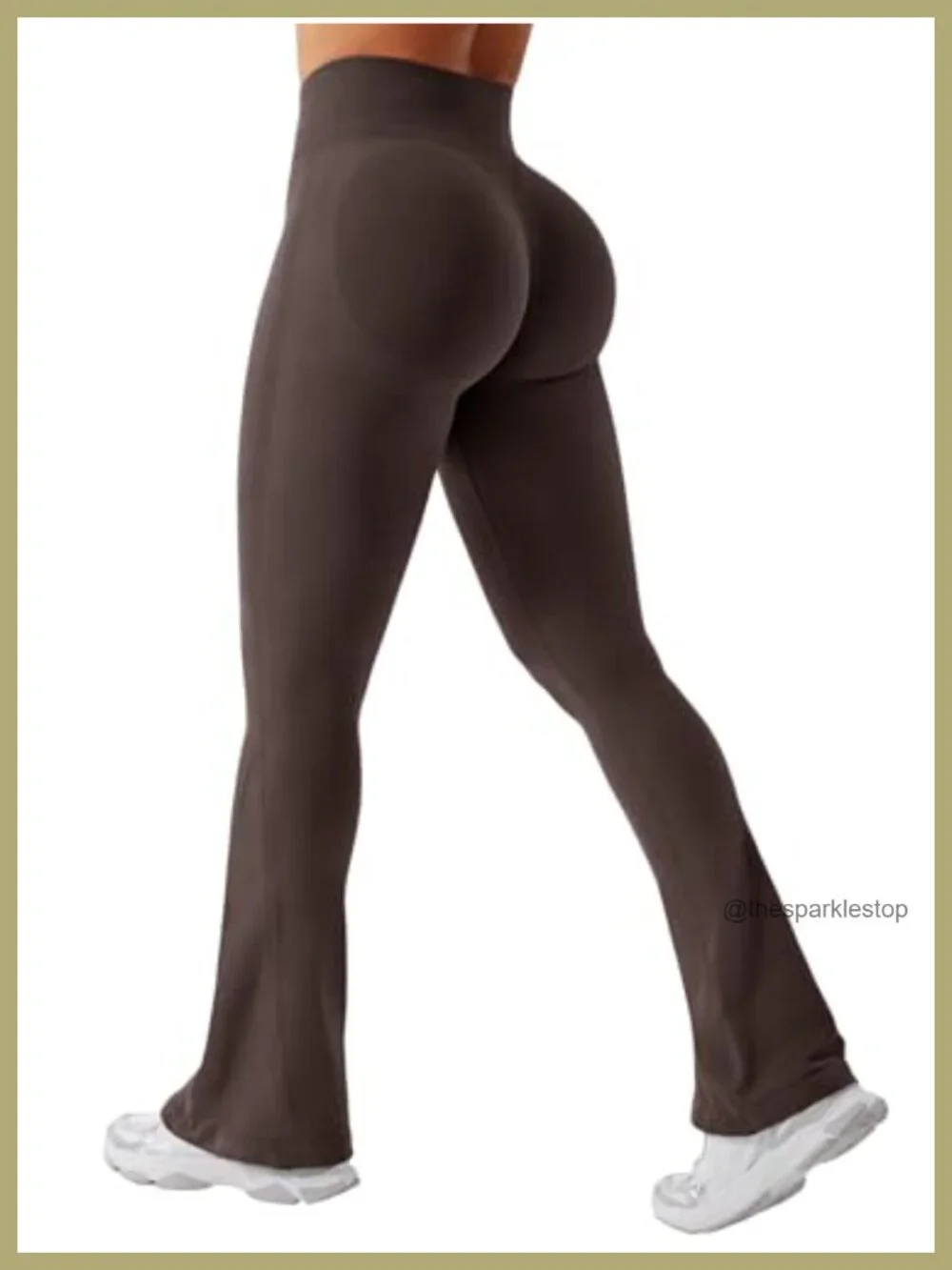 Seamless Flare Leggings High Waist Booty Lifting Yoga Pants Workout